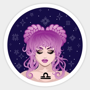 Libra girl Sticker